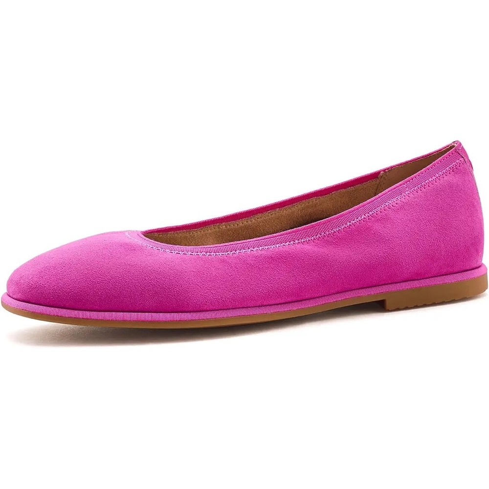 Vionic Caroll 2.0 Suede Ballet Flats Rose Violet Pink 7 Orthotic Comfort Shoes